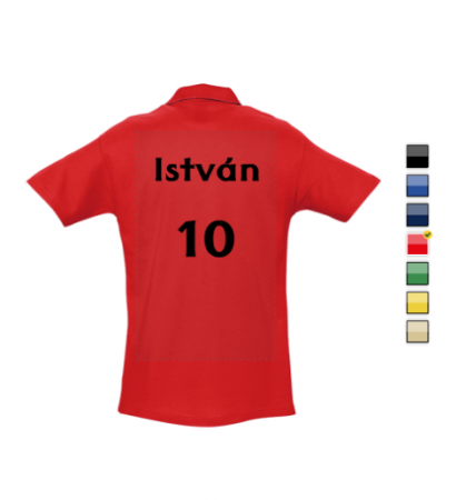 Mez készítés. Póló feliratozás (név+szám) bármilyen színű galléros pólóra 4.600 Ft